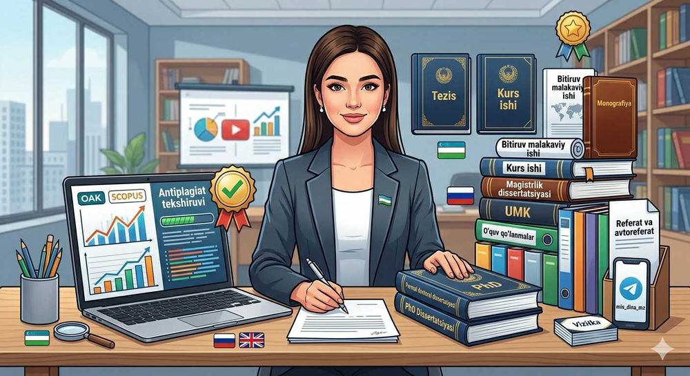 Akademik yordam: Dissertatsiya, BMI, UMK, Maqola, Tezis tayyorlash