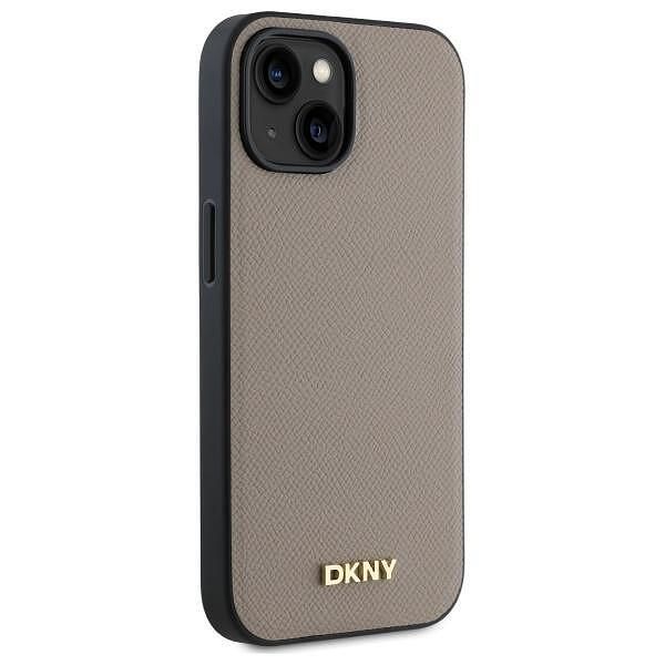 Dkny dkhmp15spghlme iphone 15 6.1" beige hardcase grained metal logo m