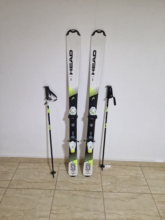 Schiuri copii Head Supershape Team 137 + clapari Salomon Team T3 36