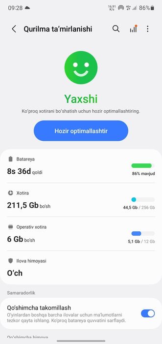 Samsung not 10 + 5G 256/12