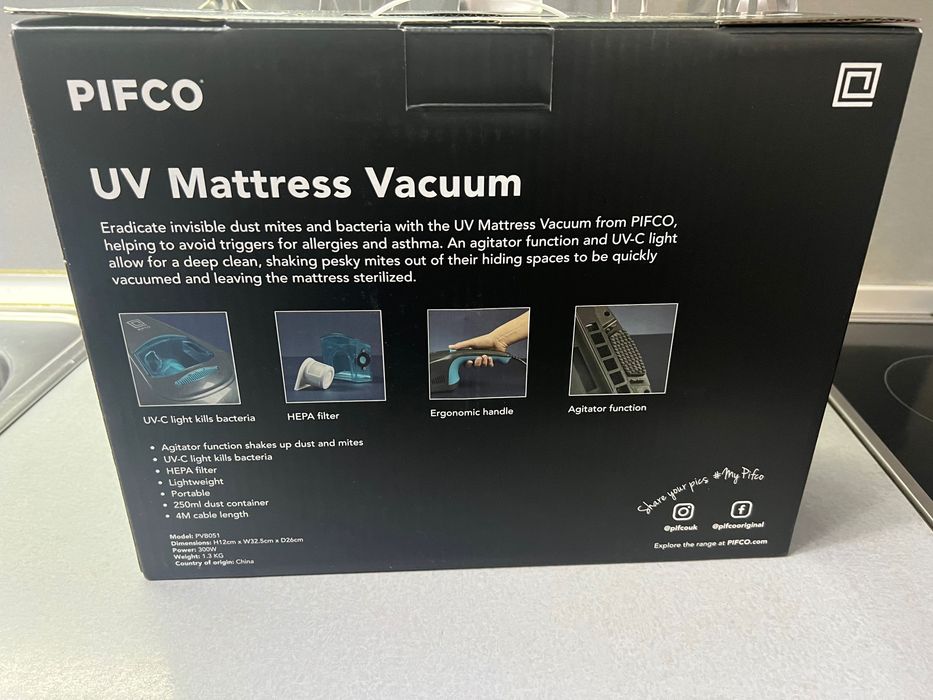 UV прахосмукачка против акари Pifco