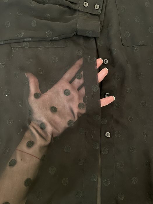 Прозрачна черна риза