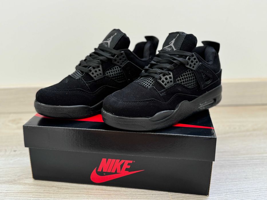 Adidasi AIR JORDAN 4 Black Cat - Produs Nou NIKE - Full Box