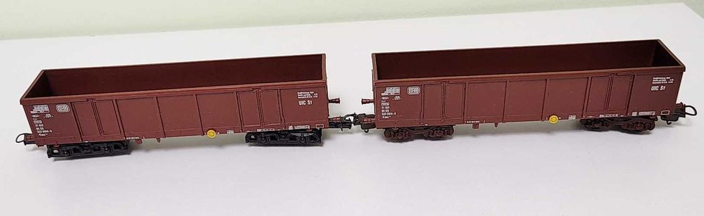 set 2 machete vagoane marfa diorama H0 1:87 DB nu CFR