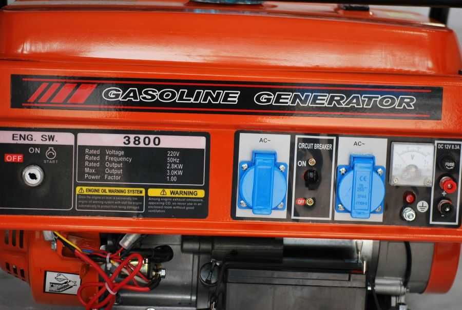 Генератор за ток 3 kW, 7.5 HP, бензинов, монофазен, ръчен стартер