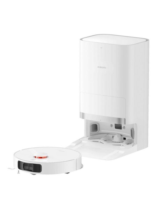 Прахосмукачка робот Xiaomi Robot Vacuum X20+.Функционалност: Уредът включва докинг станция за автоматично изпразване на контейнера за прах и изпиране