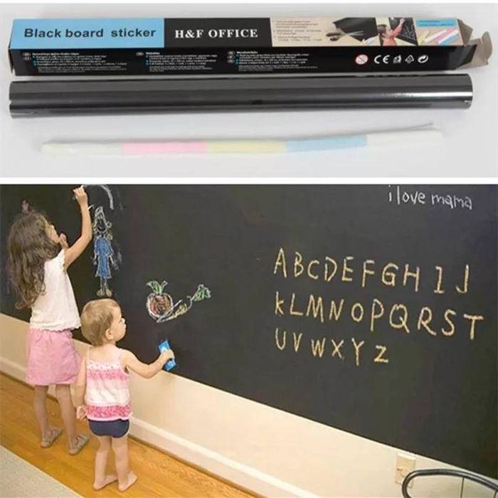 Самоклеящаяся Меловая доска черная