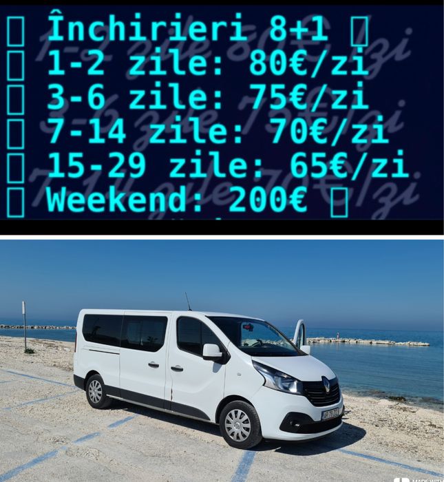 De închiriat autoturisme, microbuze 8+1 ,remorci
