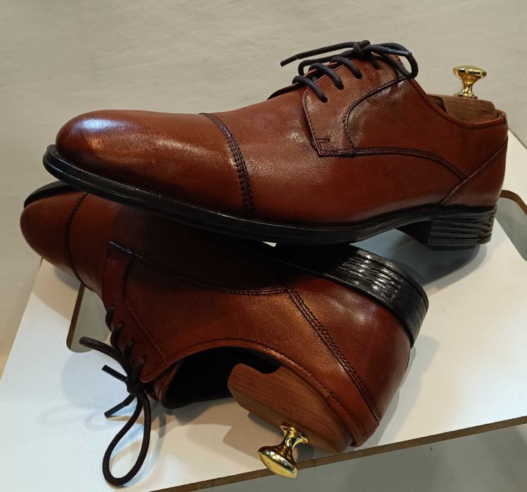 Pantofi derby 42 cap toe premiun John Westbury piele naturala moale