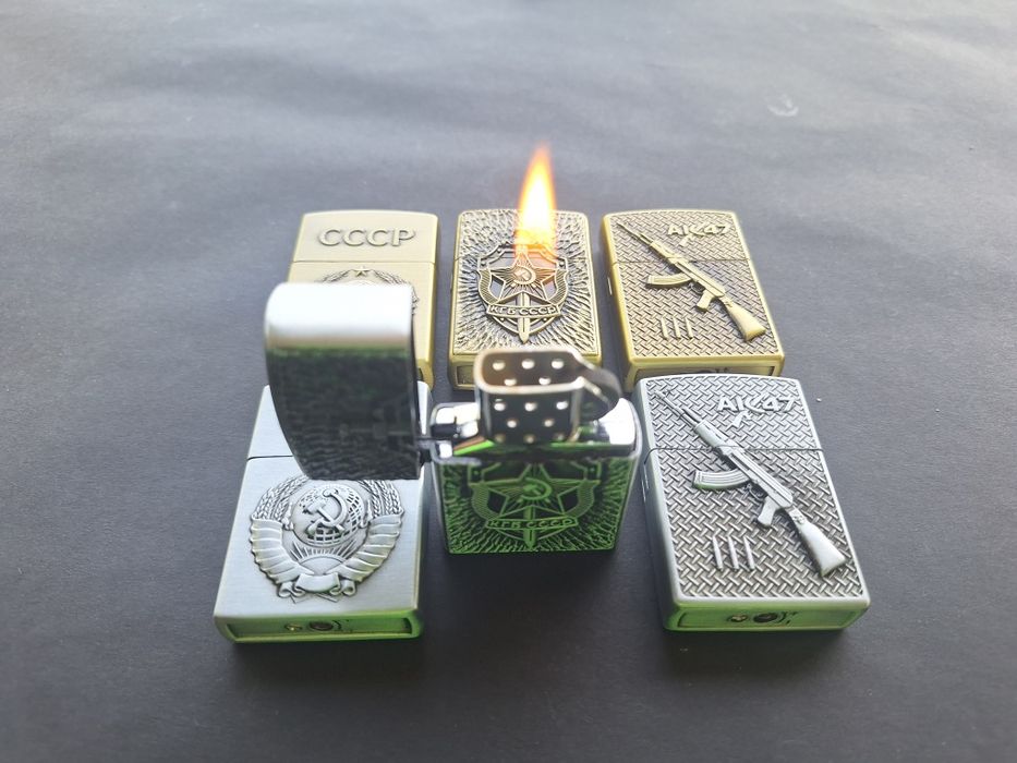 Газови запалки СССР,КГБ,АК-47 Тип Zippo (3бр.=20лв)