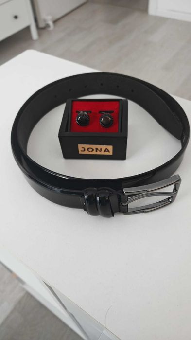 Costum mire, marimea 46, XL, camasa, papion, butoni, pantofi, batista