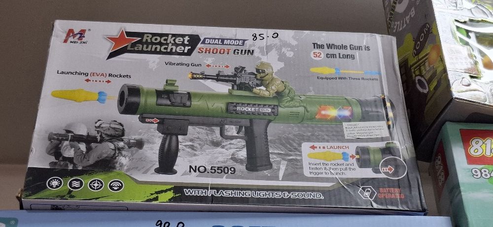 Bolalar uchun 2 tasi 1 da elektra avtomat bazuka o'yinchog'i