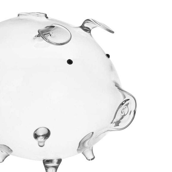 Стъклена касичка прасенце – прозрачна