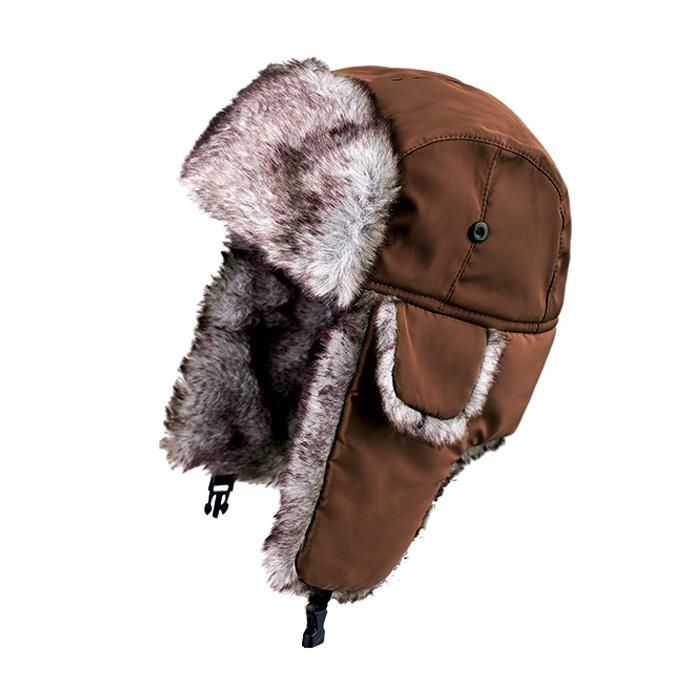 мъжка шапка зимна ушанка с дебел пух много топла колан на врата