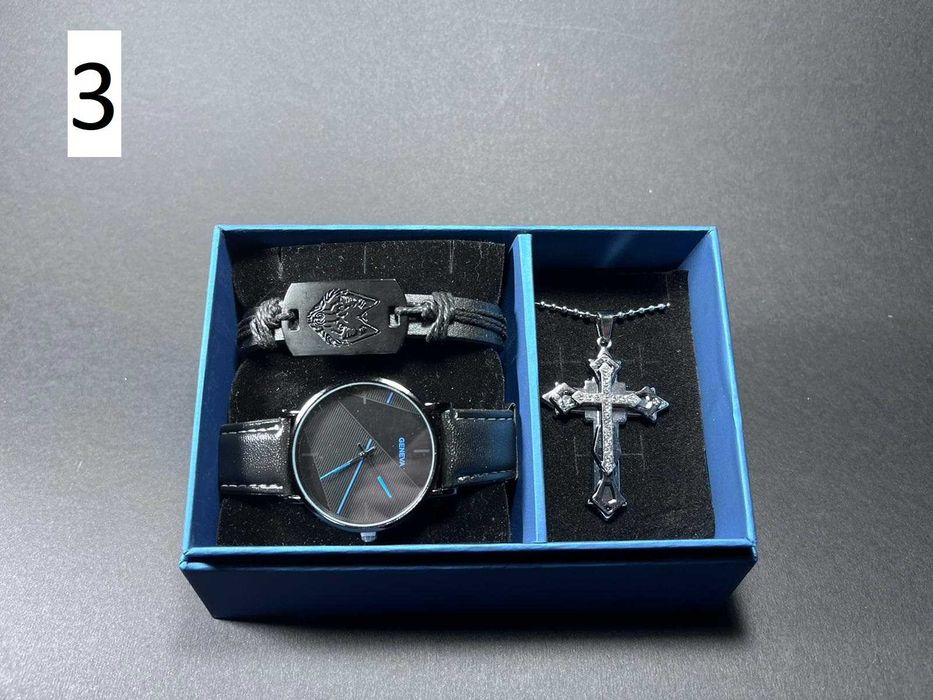 Мъжки Подарък За Свети Валентин - Комплект Часовник И Гривни