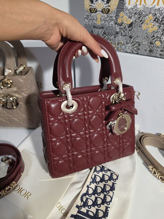 Налична чанта Lady Dior Burgundy