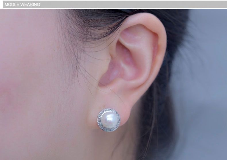 Cercei argint cu perla naturala