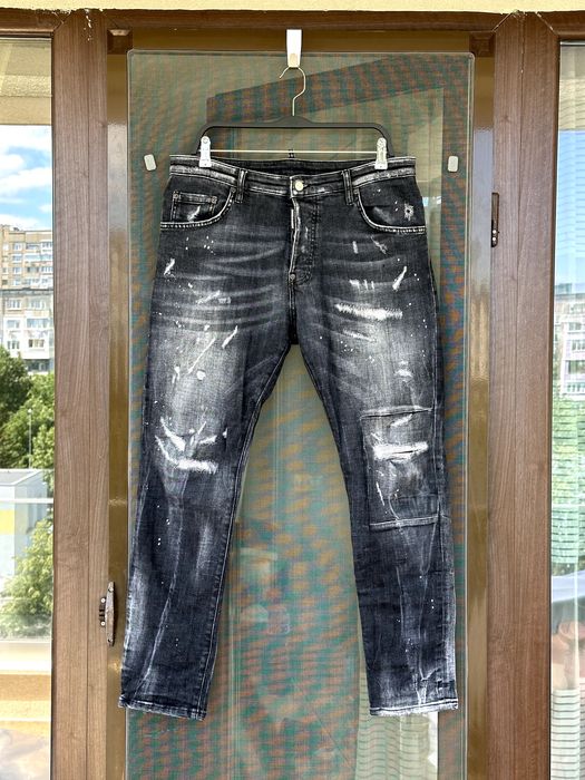 Мъжки дънки DSQUARED2 (Made in Italy / Tidy Biker Jean) - размер 50 (L) / ОРИГИНАЛ