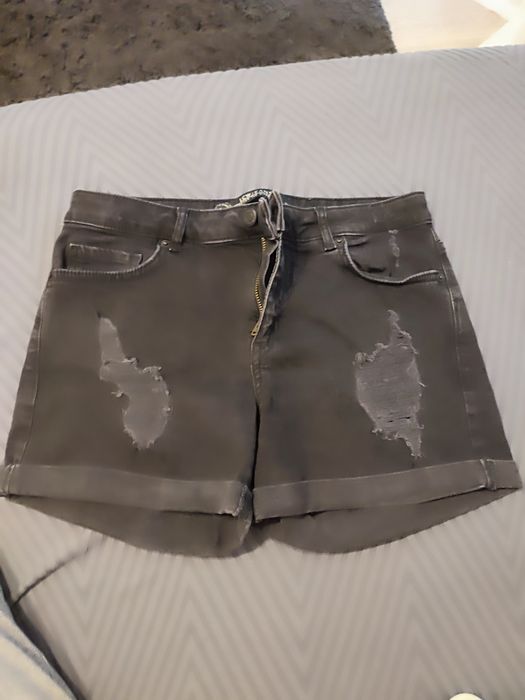 Blugi scurti dama de varal, culoare negru, marimea 28