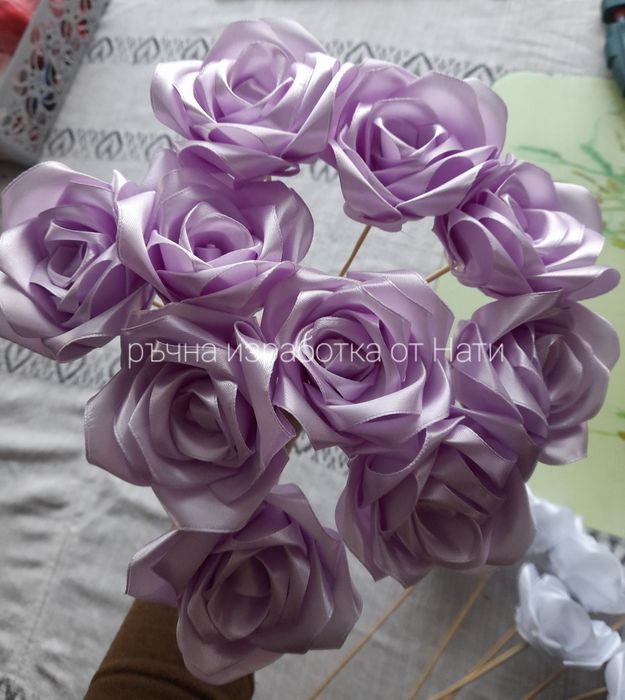 Сатенени рози за вашите проекти