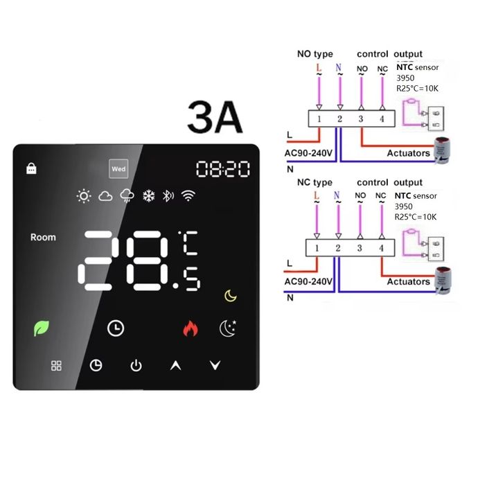 Стаен термостат ME81H16A терморегулатори програмируеми