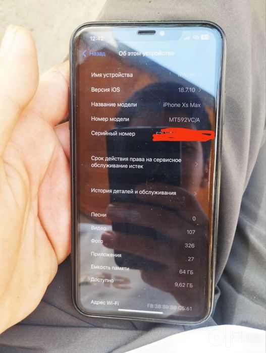 Iphone xs max 78 yomks 64 gb
