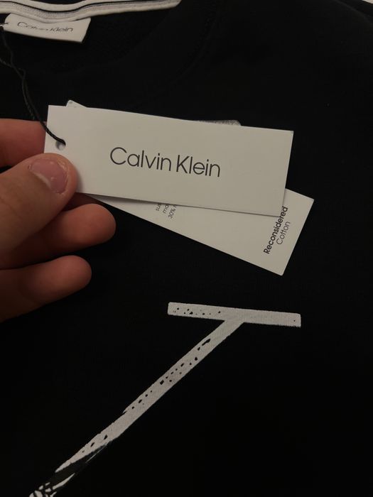 Bluză/Tricou Calvin Klein Monogram Black - Nouă, Cu Etichetă