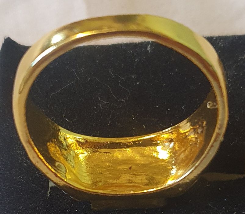 inel de lux suflat cu aur