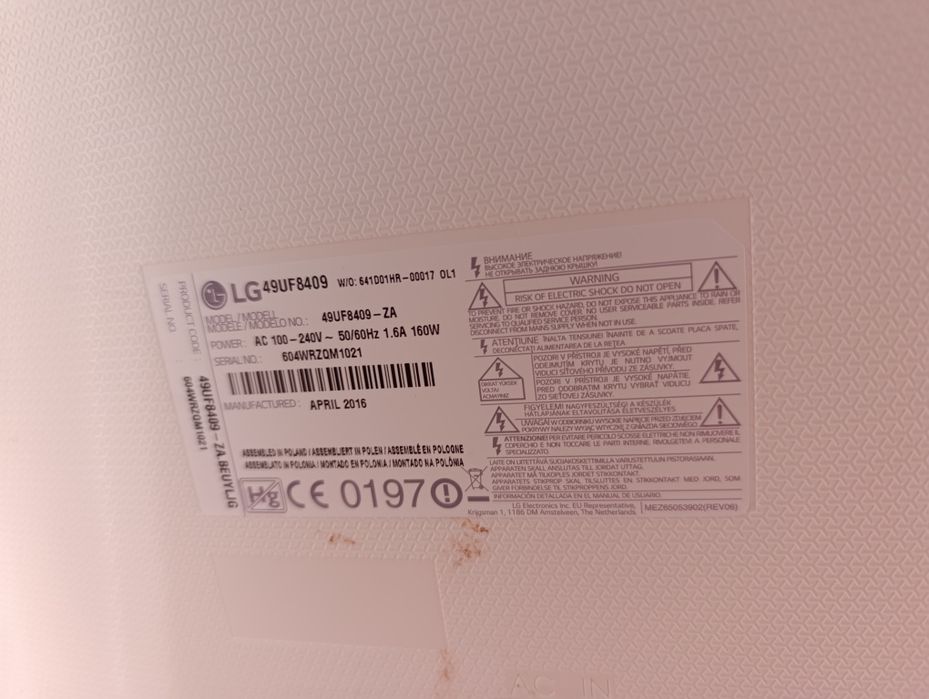 Piese Televizor lg49 uf8409