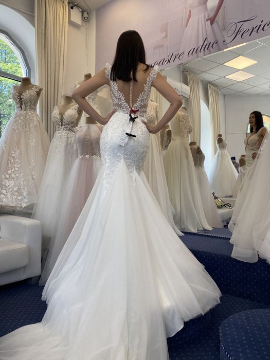 Rochie de mireasa sirena, marimea S