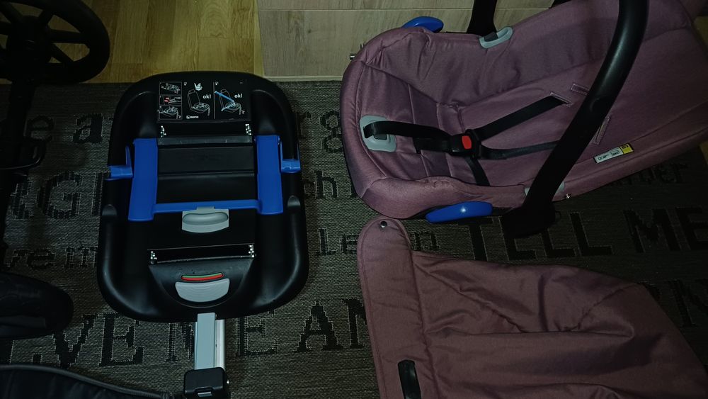 Cărucior/căruț copii 3 în 1 sport+landou+scaun auto(scoică)Testat ADAC