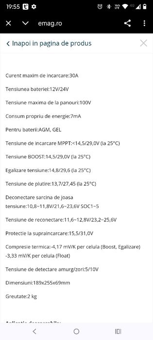 Controler încărcare solar