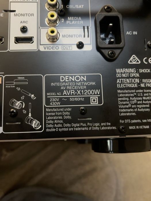 Receiver AV Denon AVR-X1200W 7.2, 4K, Dolby Atmos, Wi-Fi/Bluetooth – Stare Excelenta