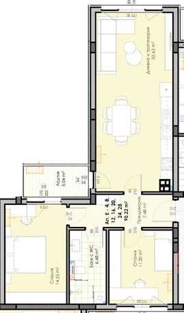 Тристаен апартамент НОВА СГРАДА - Кършияка