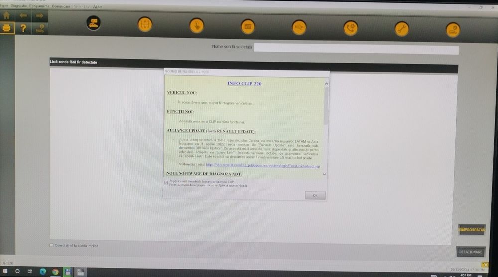 Soft / program diagnoza auto OBD II CanClip V220 Renault Dacia