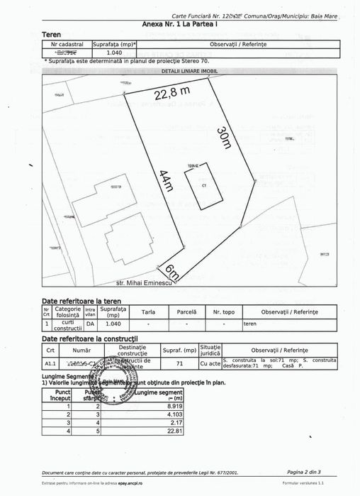 Teren intravilan Baia mare , casă veche