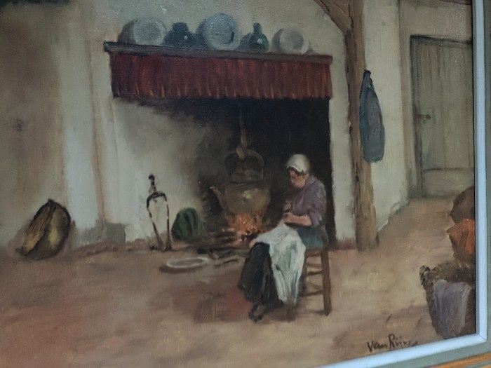 Tablou pe pânză în ulei, semnat, de calitate foarte bună, încadrat înt