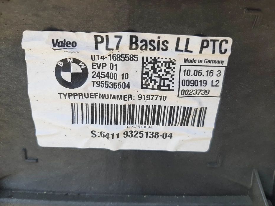 tulumba aer bord clima  bmw  seria 3 f30 f31 seria 1 f20 f21  9197710  6411 9325138-04