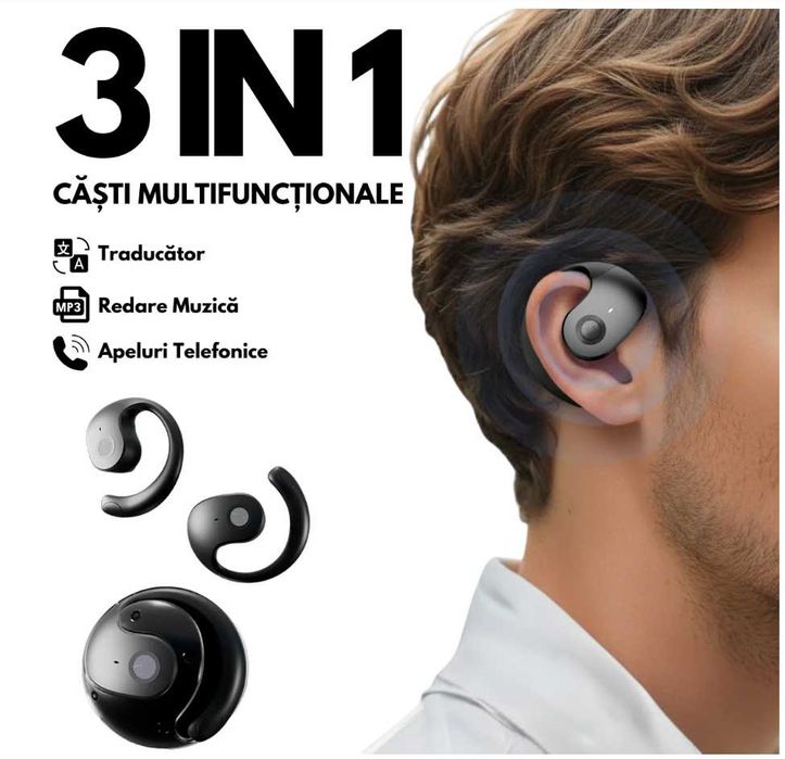 Traducator conversatii, 144 limbi, carcasa cu incarcare, Android/IOS