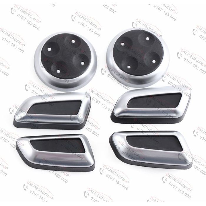 Set butoane reglaj scaun cromate pentru VW sau AUDI