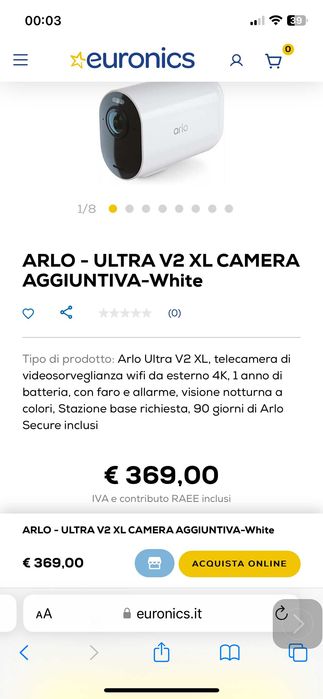 Arlo 5S 3x kit & Essentials 3x & Ultra 2XL Camera video 4K NOU SIGILAT