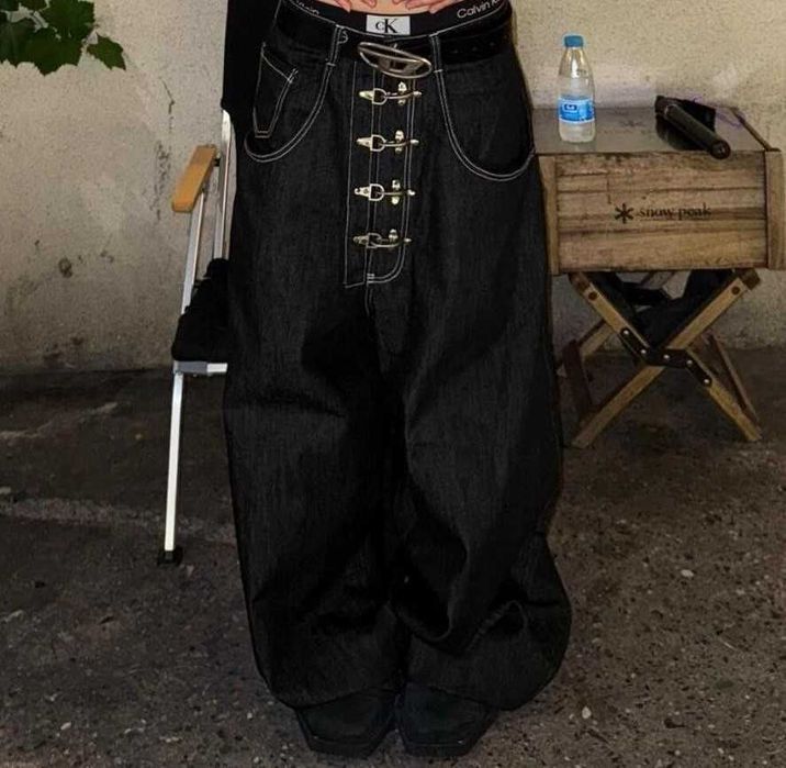 Archive: Wide-Leg Buckle Denim