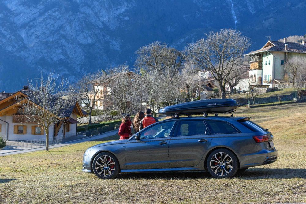 Cutie portbagaj Menabo Diamond DUO 500 Black, 209x79x36cm