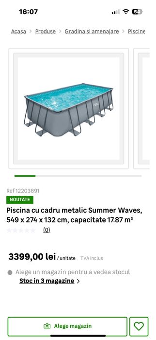 Piscina de vanzare..vreau sa scap de ea daia o dau mai ieftin