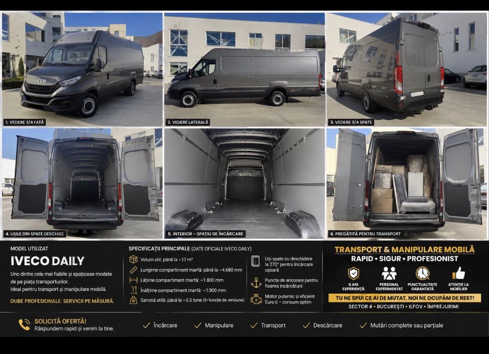 Transport si manipulare mobila - Bucuresti | Experienta 6 ani