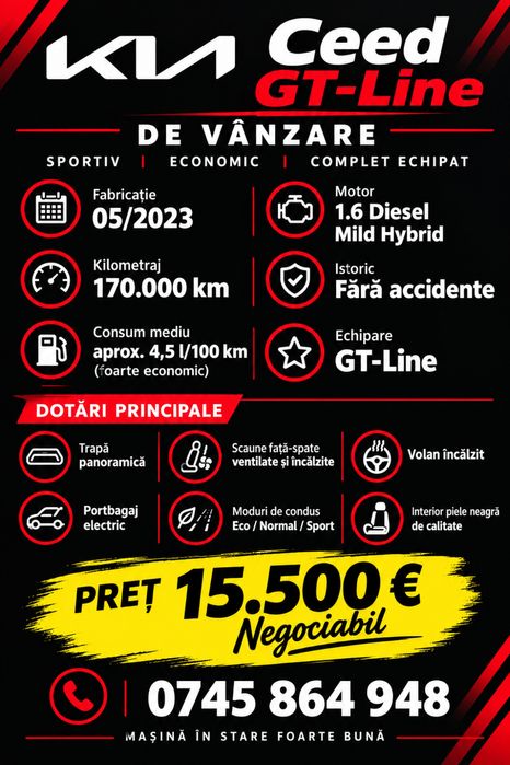 Kia Ceed Gt 2023 1.6 diesel