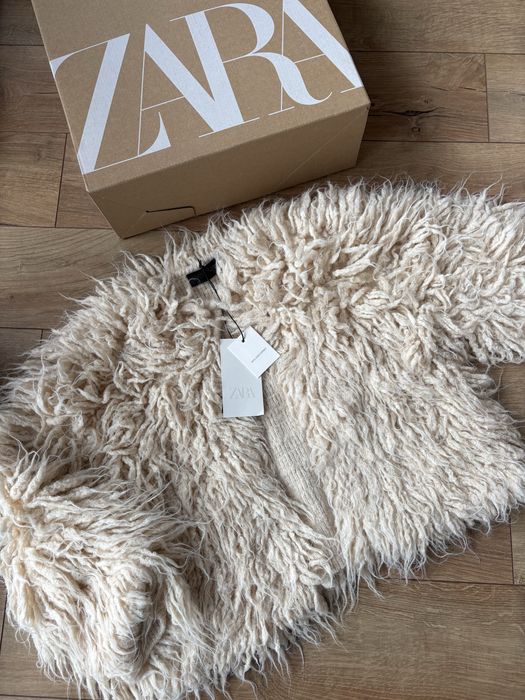 Jacheta de blana Zara tricot virala noua cu eticheta