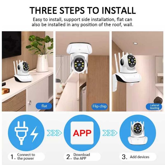 Baby monitor video 5 antena