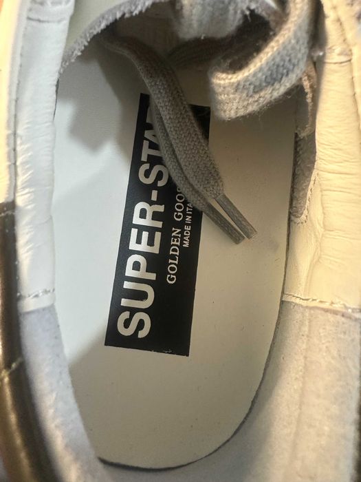 Golden Goose Super-Star alb cu stea rosie, marimea 39