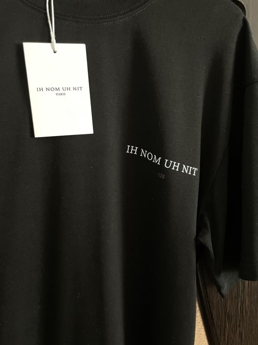 !Reducere! Tricou ih nom uh nit negru din bumbac de barbati/femeii